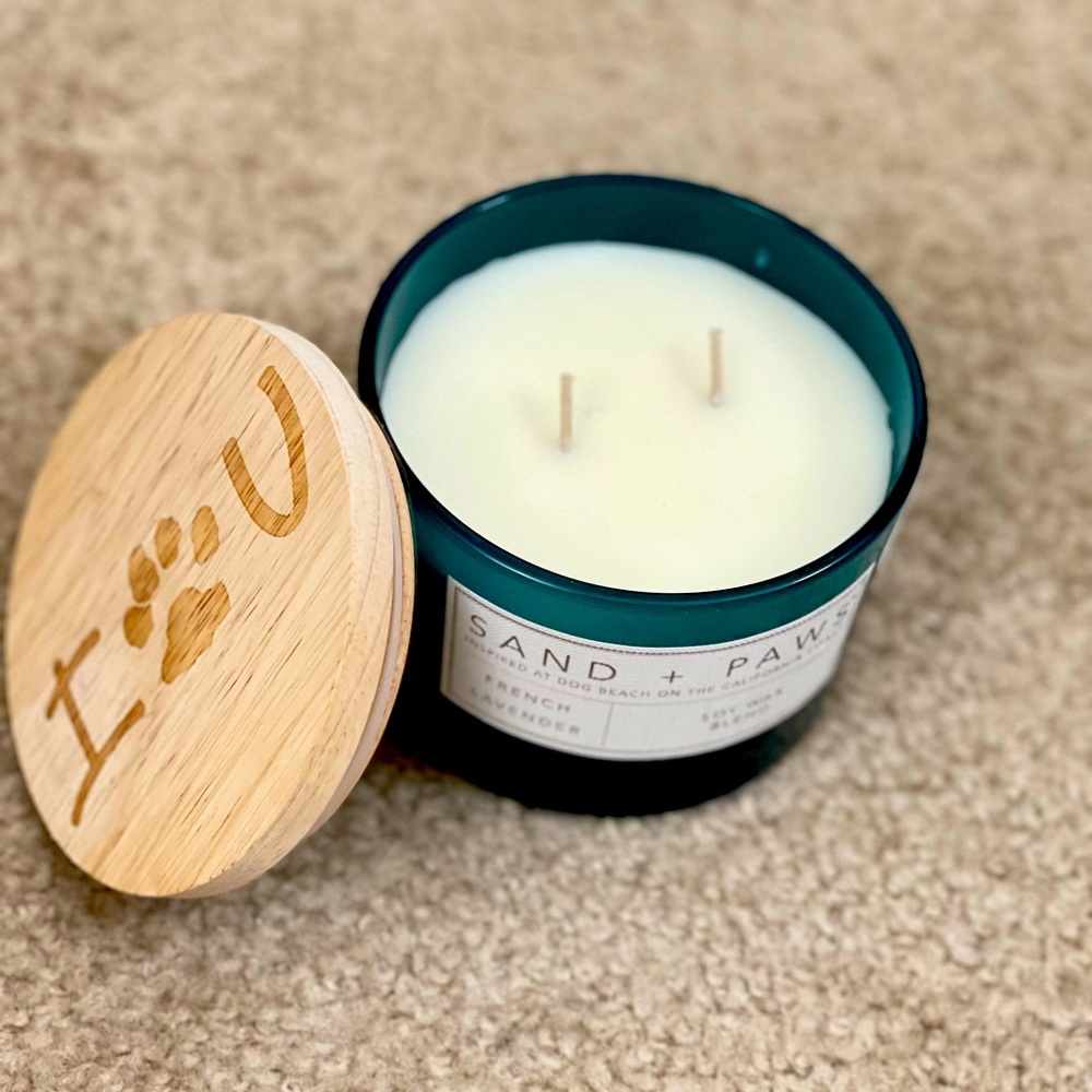 SAND+PAWS two wick scented candle candle